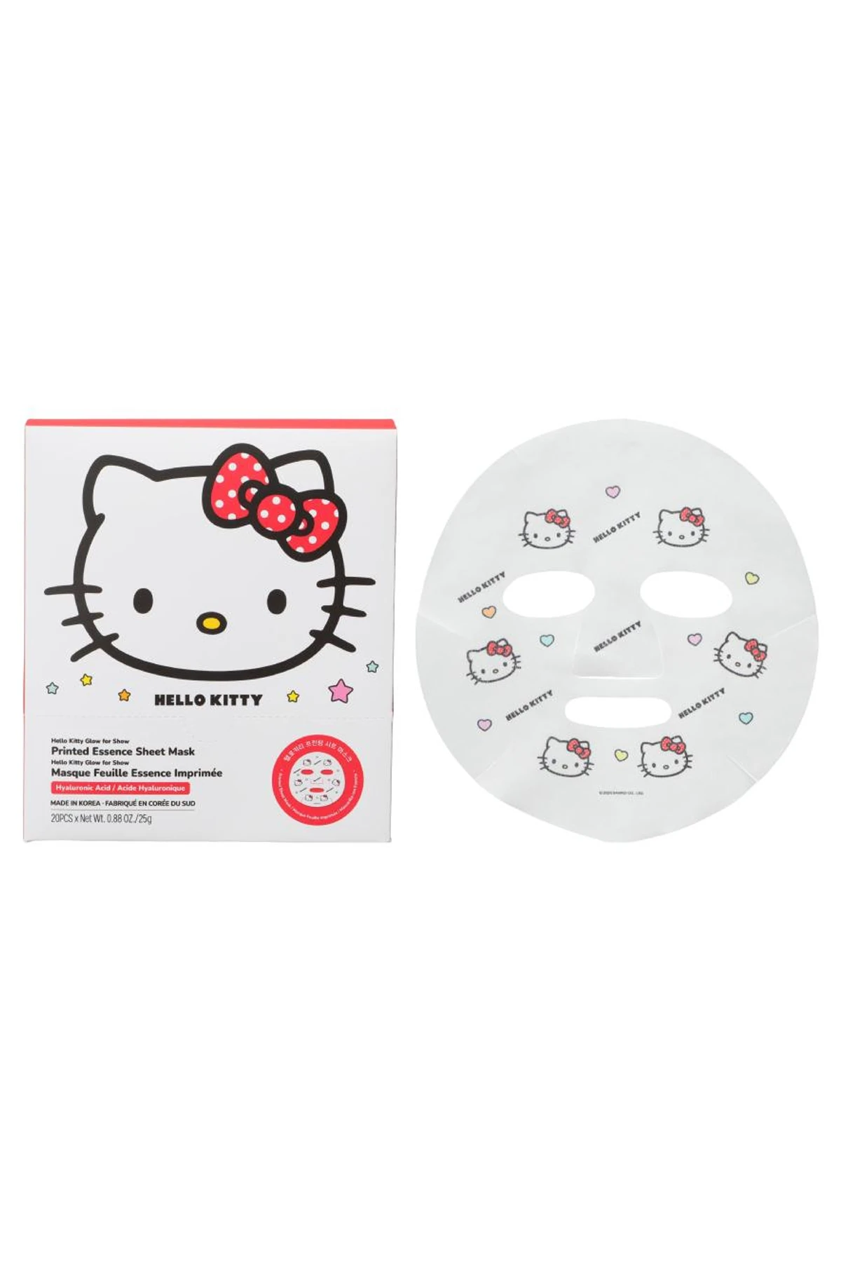 Hello Kitty Lisanslı  Glow for Show Nemlendirici Desenli Yüz Maskesi