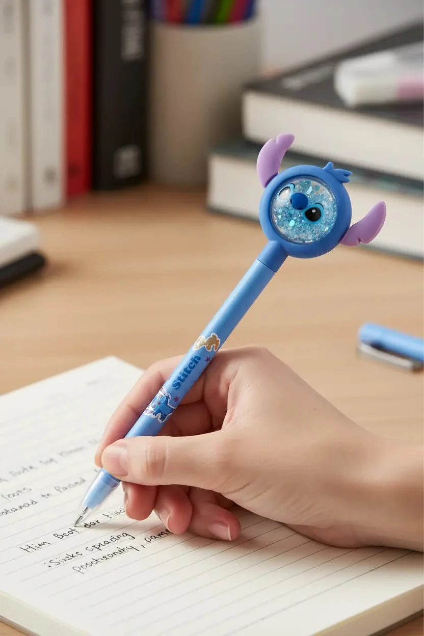 Disney Lilo & Stitch Lisanslı Stitch Figürlü Sallanan Kulaklı Eğlenceli Tükenmez Kalem