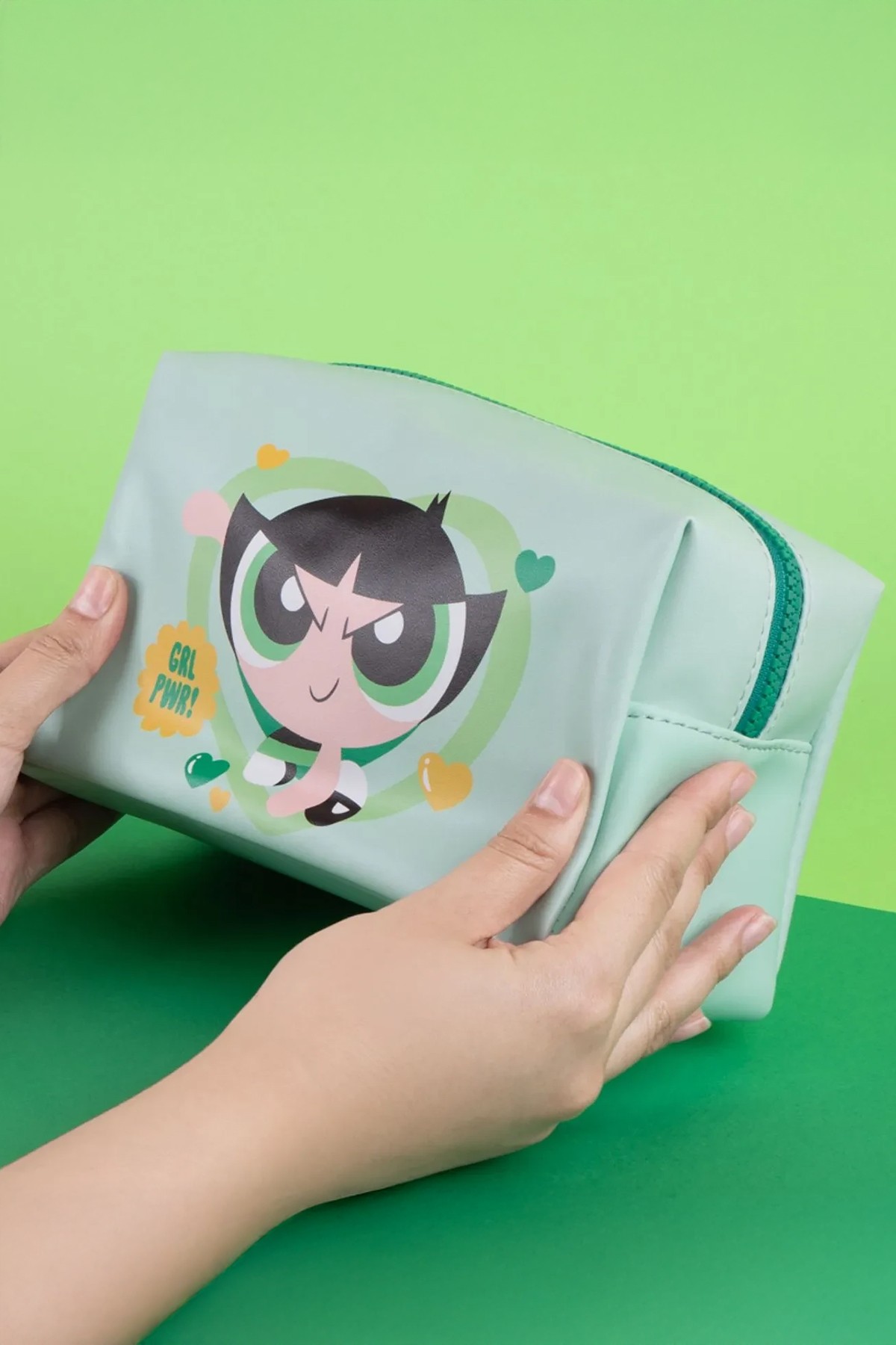 Powerpuff Girls Lisanslı Kare Kozmetik Çantası - Buttercup