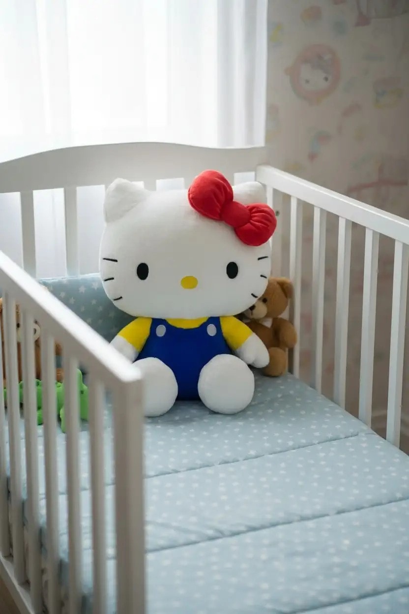 Sanrio Lisanslı Oturan Peluş Oyuncak (41 cm) - Hello Kitty
