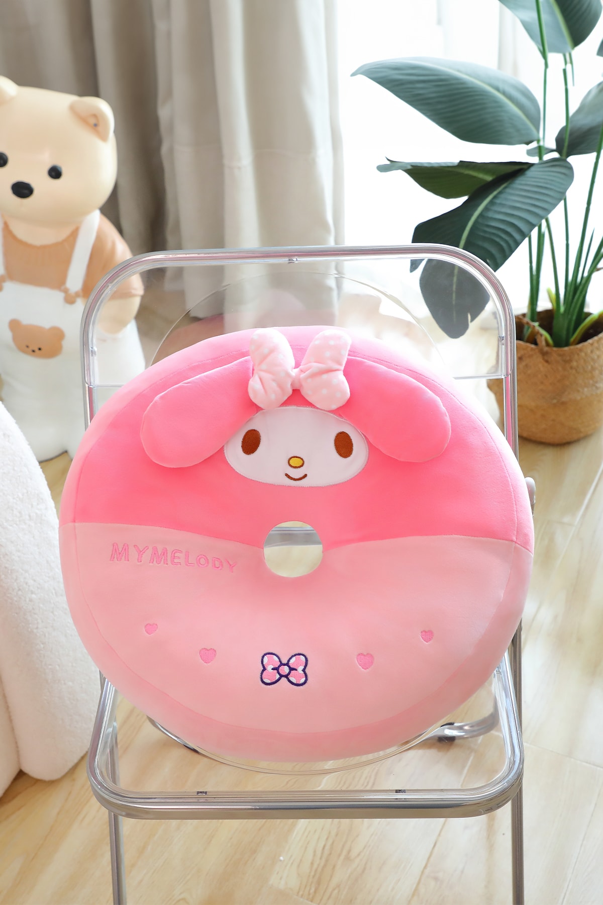 Sanrio Lisanslı Yuvarlak Peluş Yastık - My Melody (Outlet)