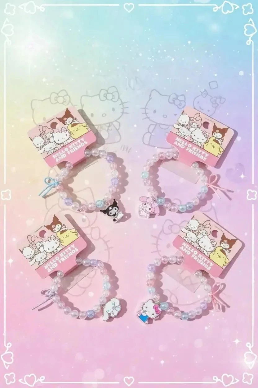 Sanrio Lisanslı Hello Kitty Boncuklu Toka – Şık ve Esnek Tasarım 13 Cm