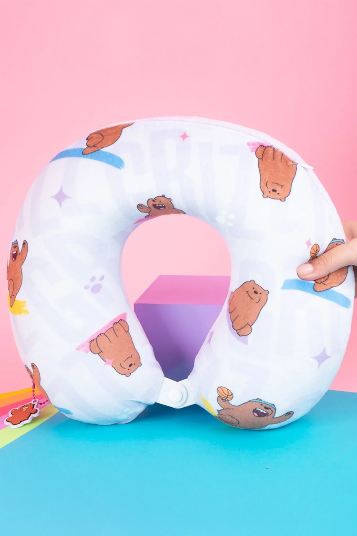 We Bare Bears Lisanslı Boyun Yastığı (Boz Ayı) (Outlet)