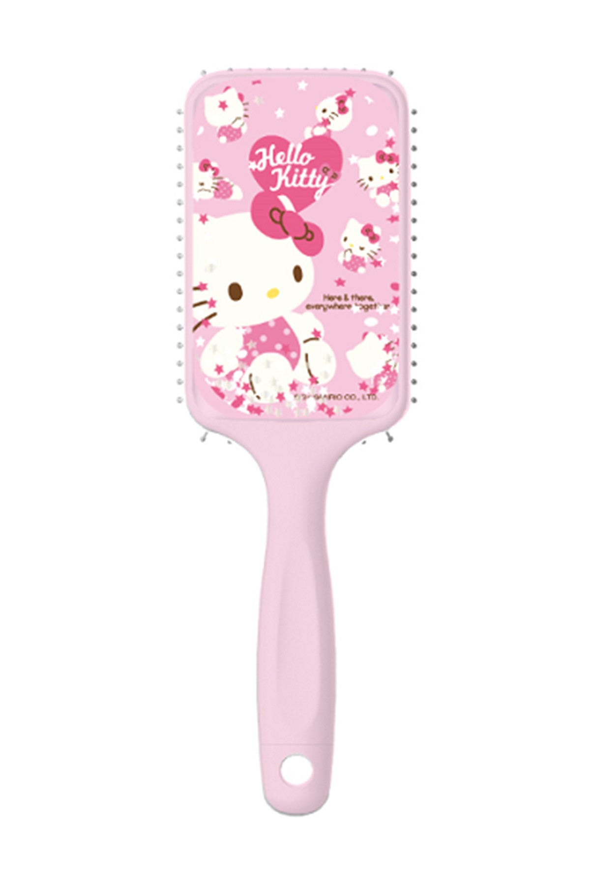 Sanrio Lisanslı Pembe Serisi Simli Yastıklı Saç Fırçası (Hello Kitty)