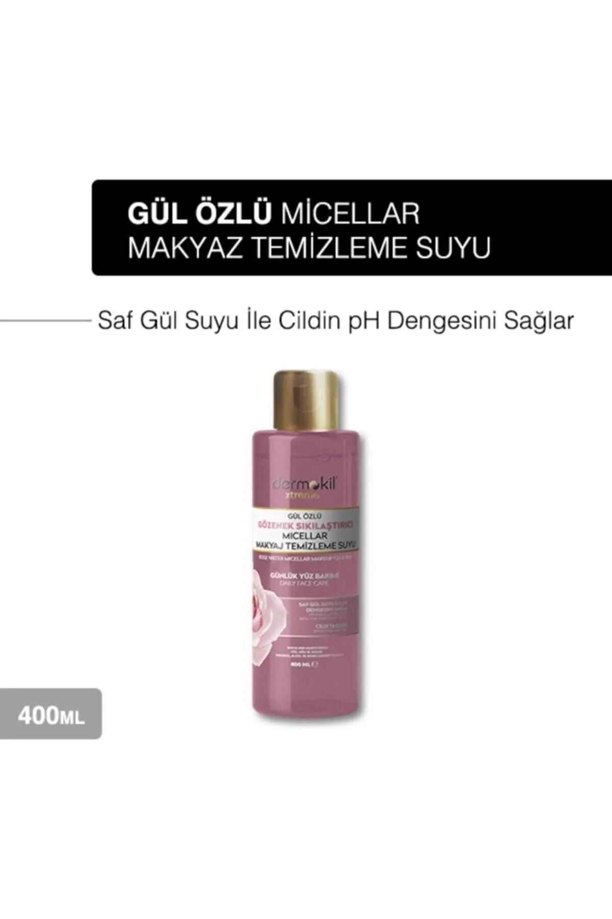 Dermokil Gül Özlü Gözenek Sıkılaştırıcı Mıcellar Makyaj Temizleme Suyu 400 Ml