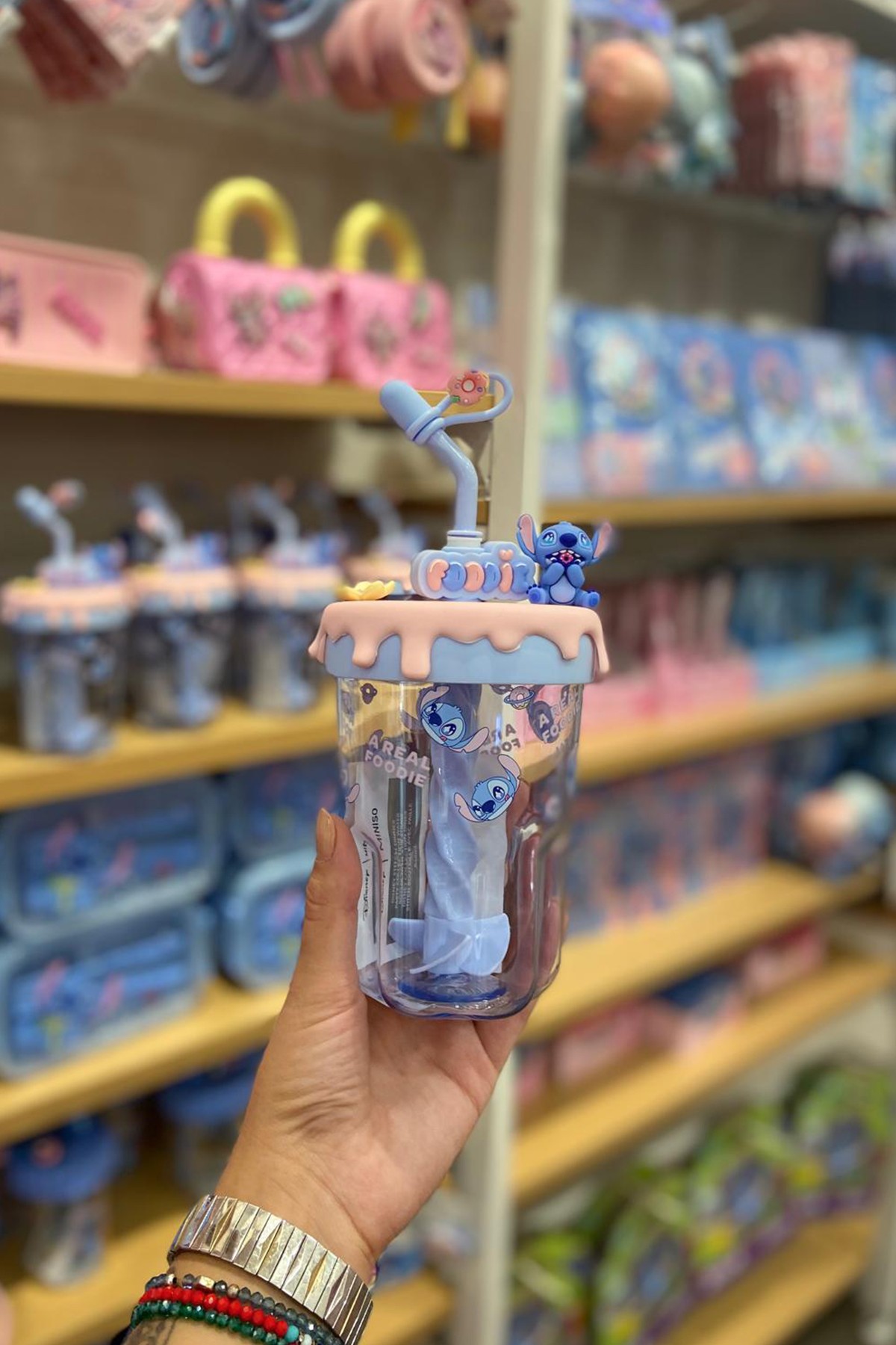 Disney Lilo&Stitch Lisanslı Parti Serisi Pipetli Plastik Şişe