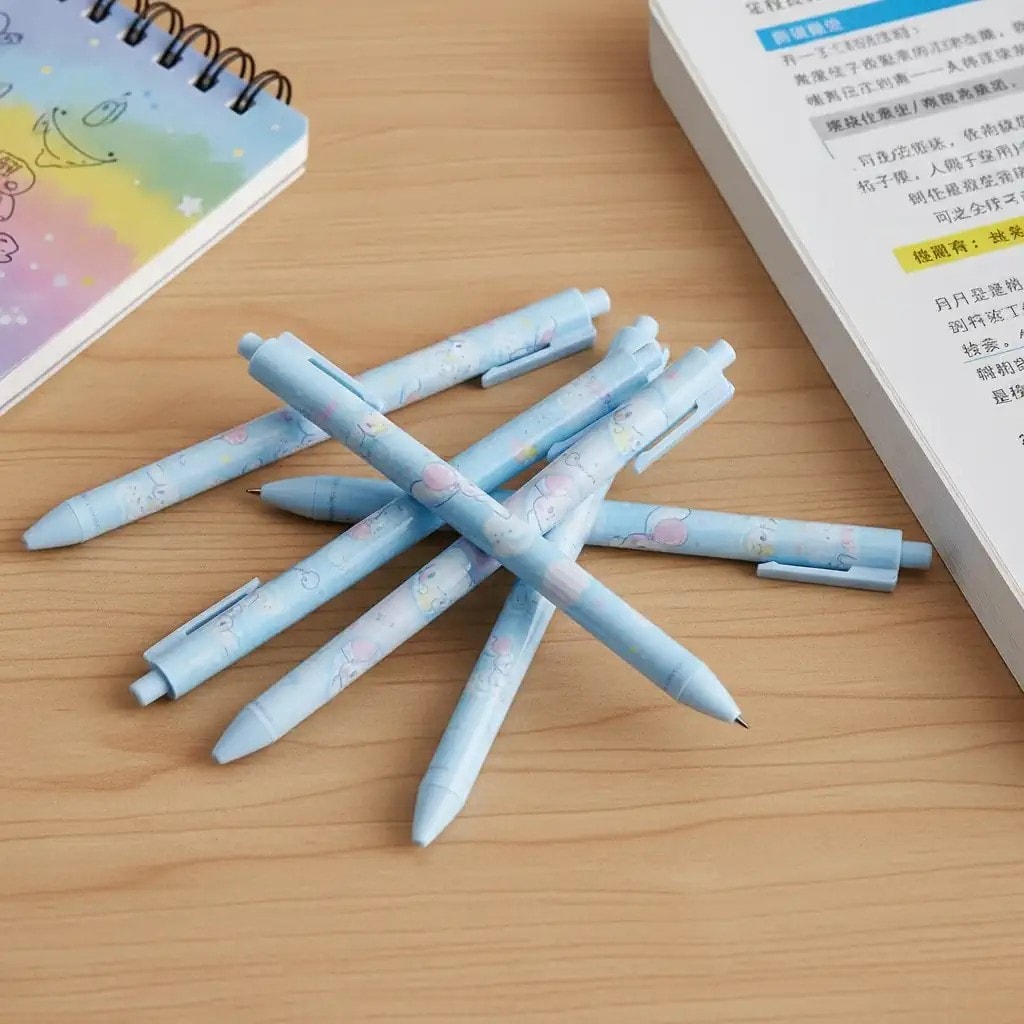 Sanrio Lisanslı 5'Li Tükenmez Kalem Seti (0.5Mm, Siyah) - Cinnamoroll