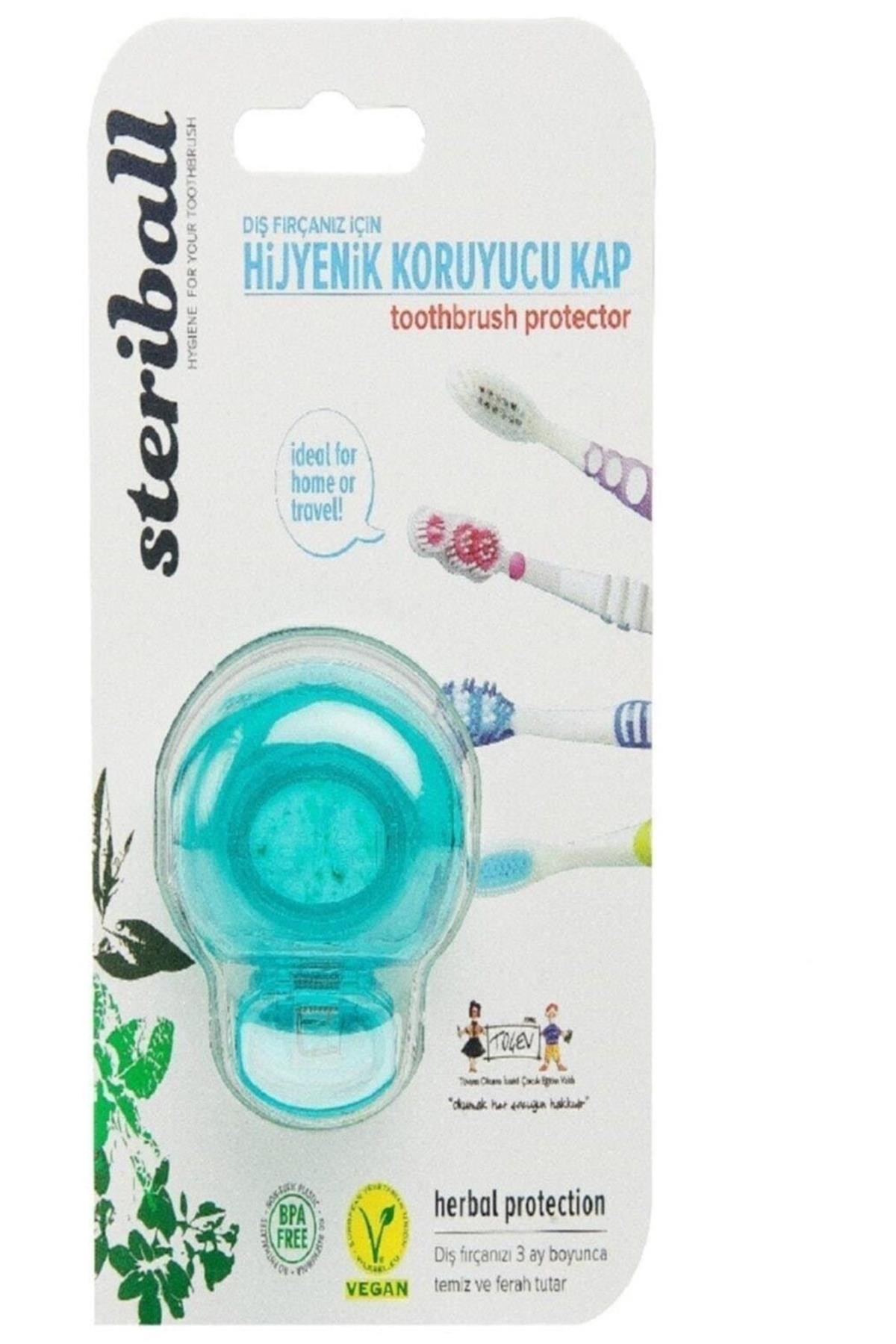 Steriball Diş Fırçası Koruyucu Hijyenik Kap Turkuaz