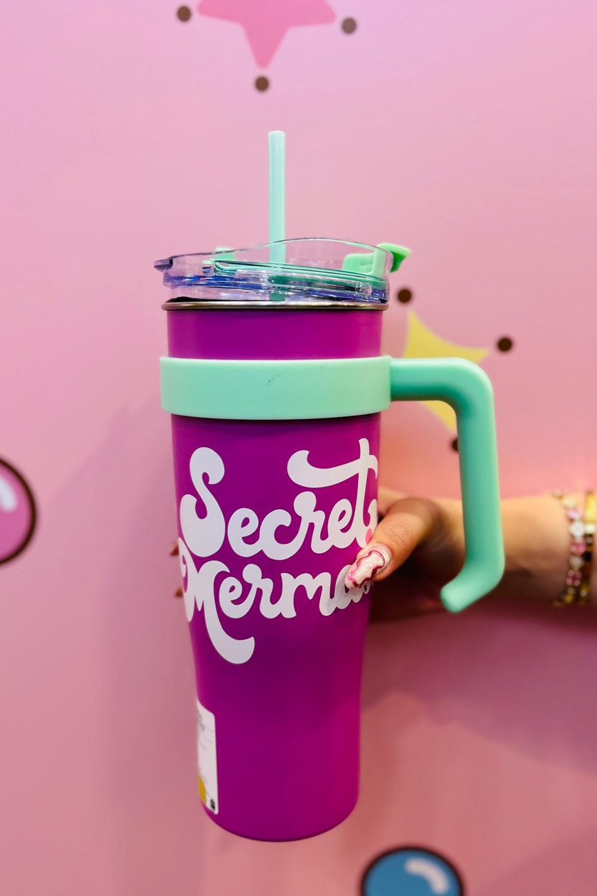 Sweet Funk Serisi Pipetli Büyük Kapasiteli Bardak (1600mL)