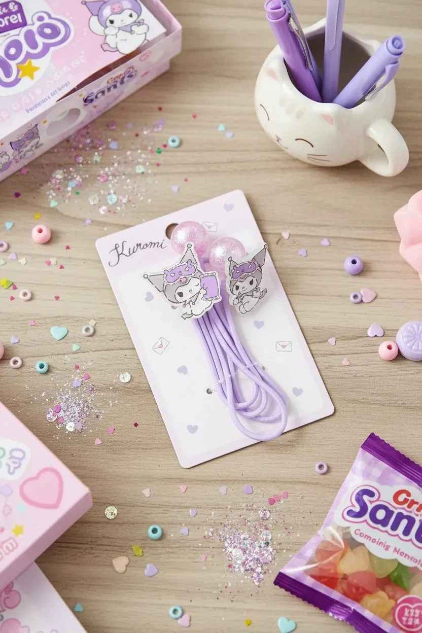 Sanrio Lisanslı Kuromi Saç Tokaları (4 adet)