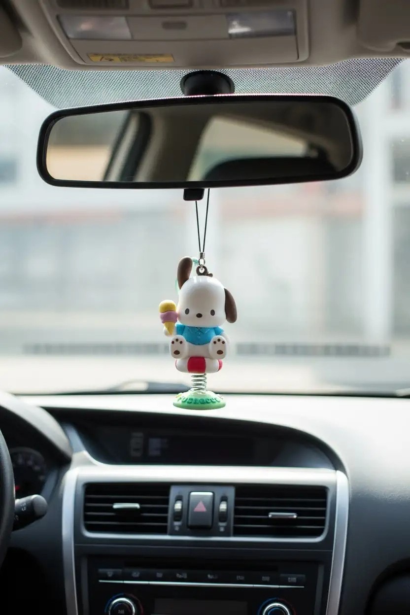 Sanrio Lisanslı Yaz Serisi Hareketli Anahtarlık - Pochacco