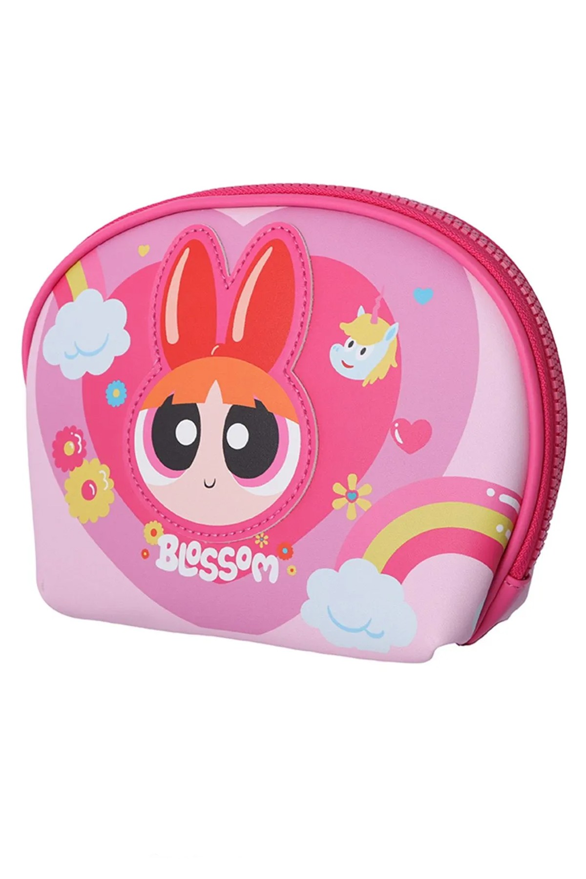 Powerpuff Girls Lisanslı Oval Kozmetik Çantası - Pembe