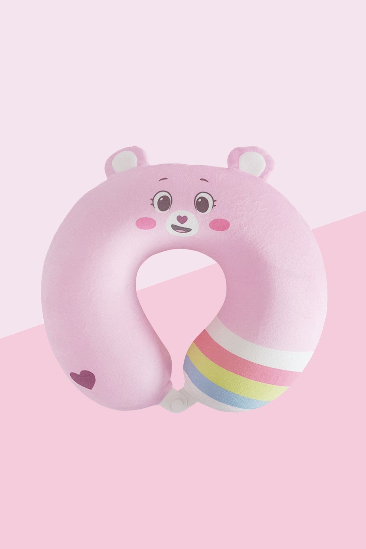 Care Bears Lisanslı Hafızalı Sünger Boyun Yastığı, Seyahat Yastığı - Pembe