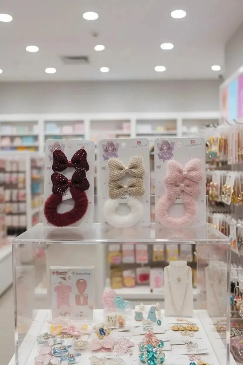 Pembe Fiyonklu Lastik Toka 2'Li – Zarif Ve Şık Saç Aksesuarı