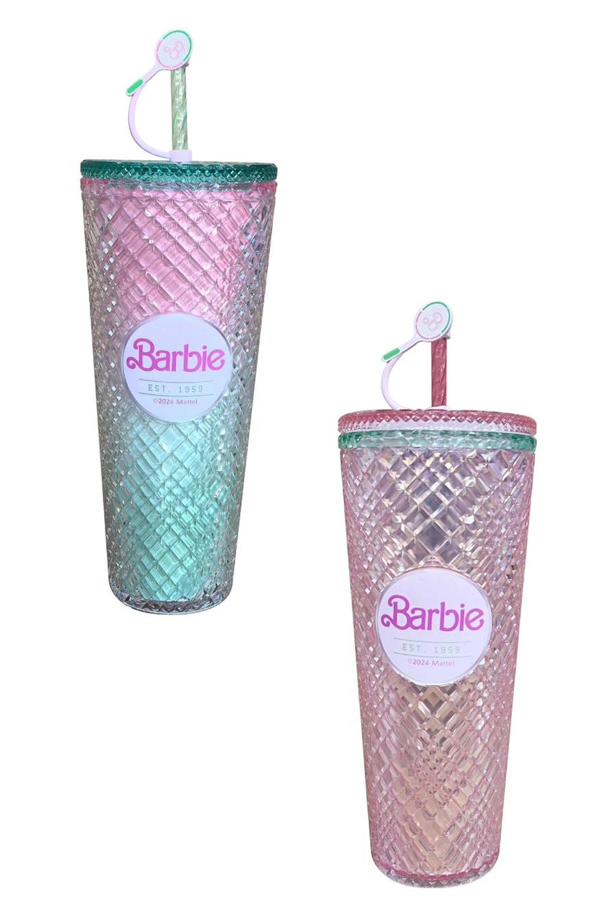 Barbie Lisanslı Pipetli Plastik Su Kabı – Sızdırmaz Kapaklı Günlük Matara 750 ml