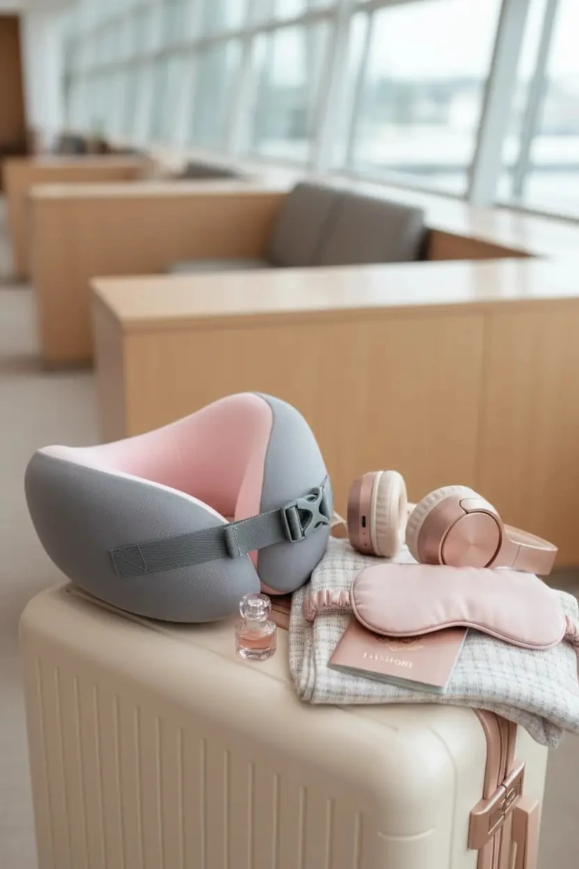 Yıkanabilir Hafızalı Sünger Boyun Yastığı (Açık Pembe)