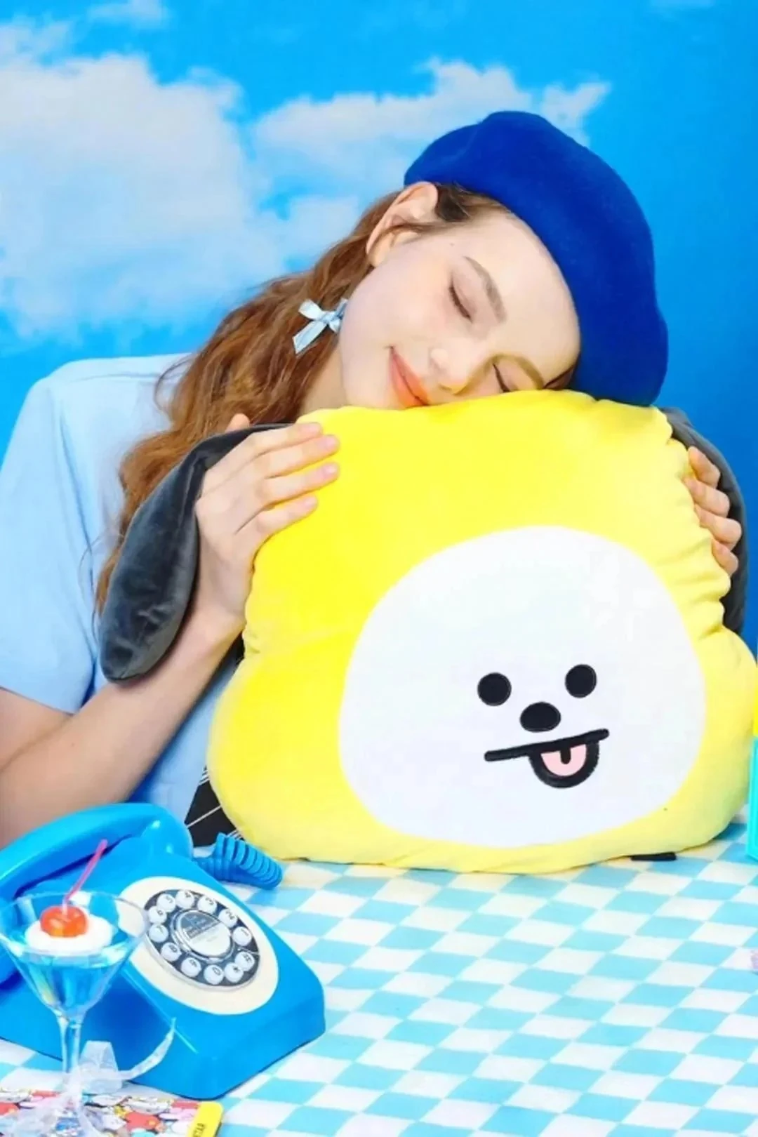 BT21 Lisanslı Peluş Yastık - Chimmy 40x38 cm