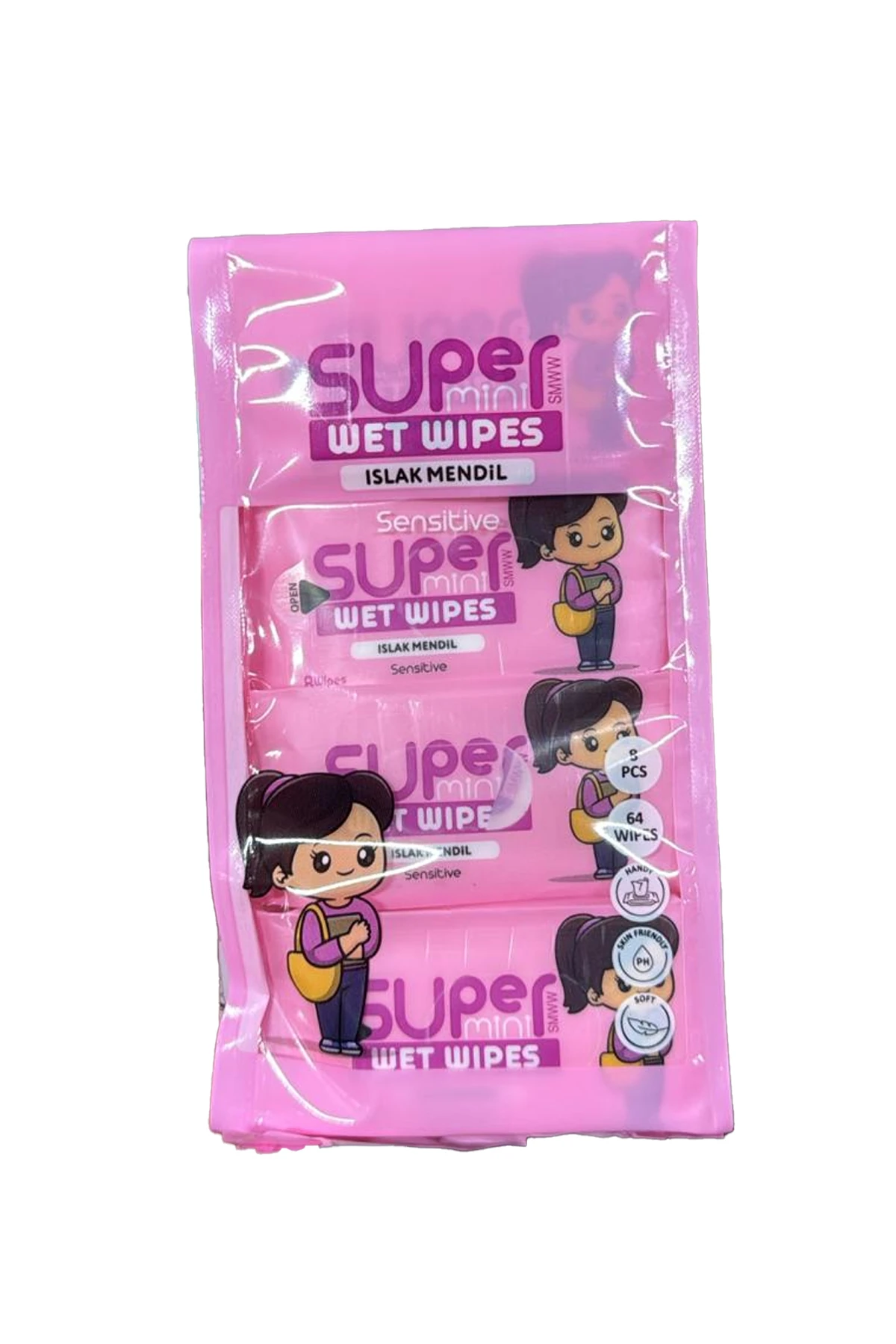 Doyfresh Super 8li Mini Islak Mendil (Pembe)