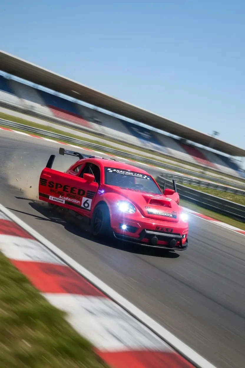 Pilli Işıklı Sesli Sürtmeli Kapıları Açılan Beetle – İkonik Tasarımlı Fonksiyonel Oyuncak Araba