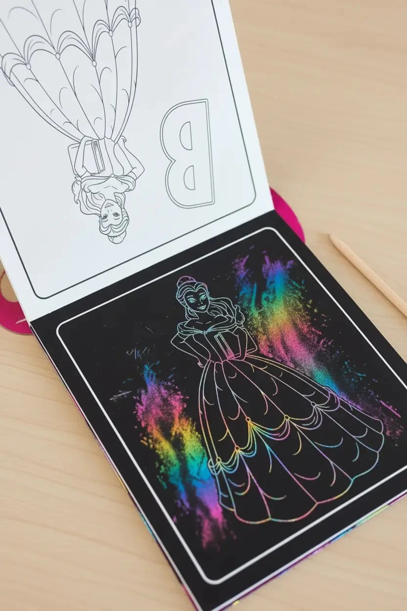 Disney Prenses Lisanslı Kazı Kazan Boyama Seti – 24 Sayfa & Holografik Detay