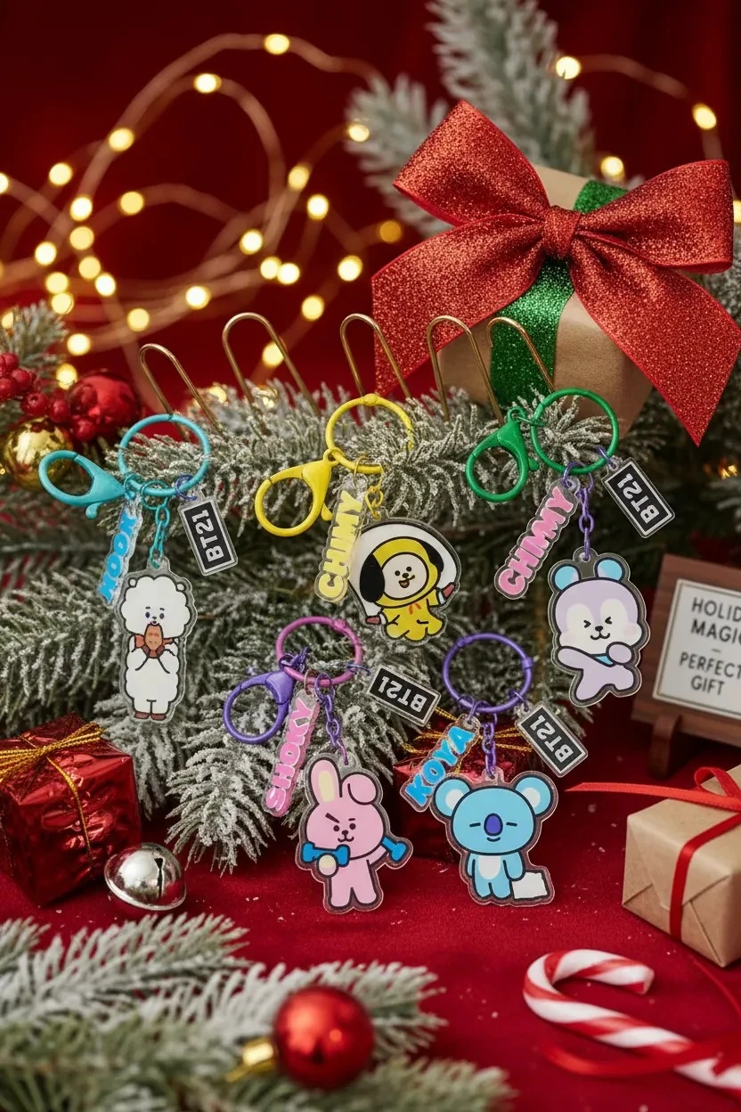 BT21 Lisanslı Figürlü Akrilik Anahtarlık