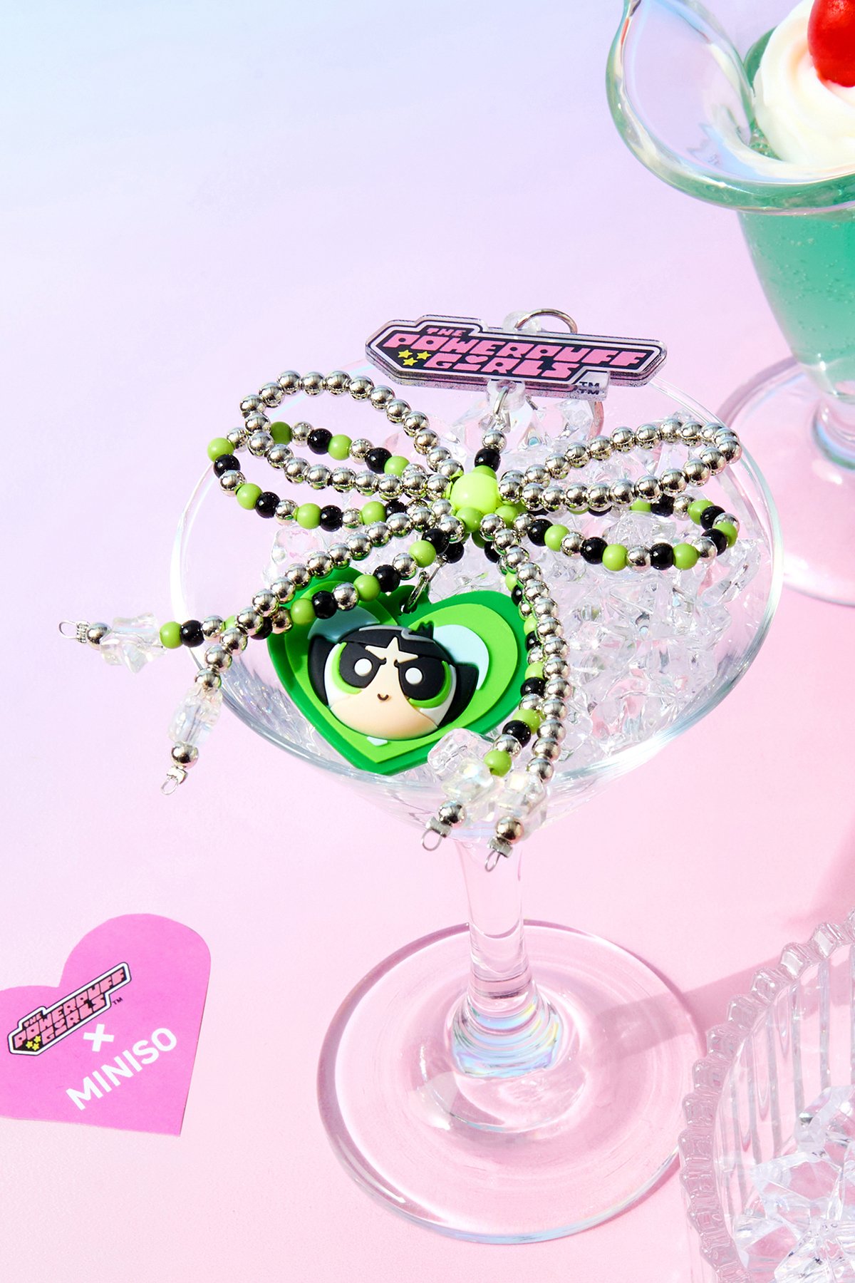 Powerpuff Girls Lisanslı Boncuklu Fiyonk Figürlü Anahtarlık