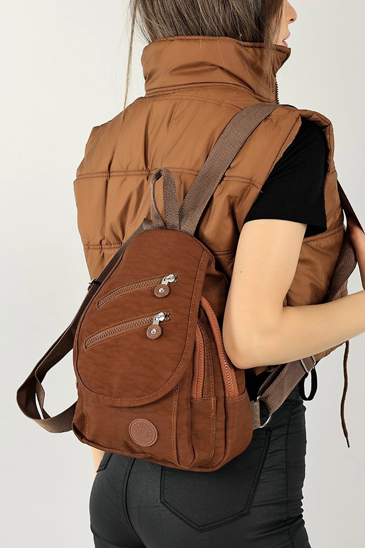 Taros Orta Boy Stars Sırt Çantası - Kahverengi