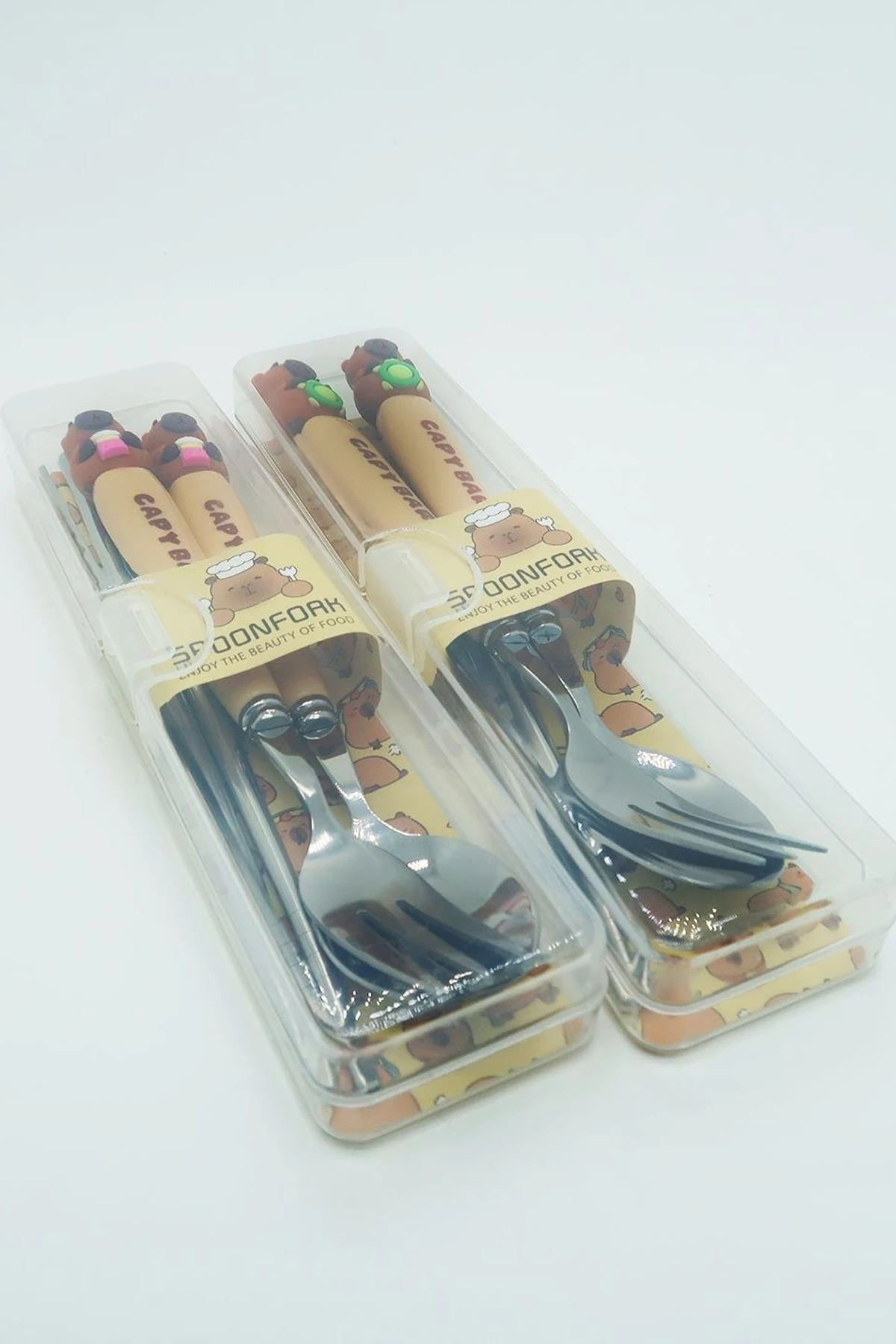 Capybara Çatal Kaşık Chopstick Seti