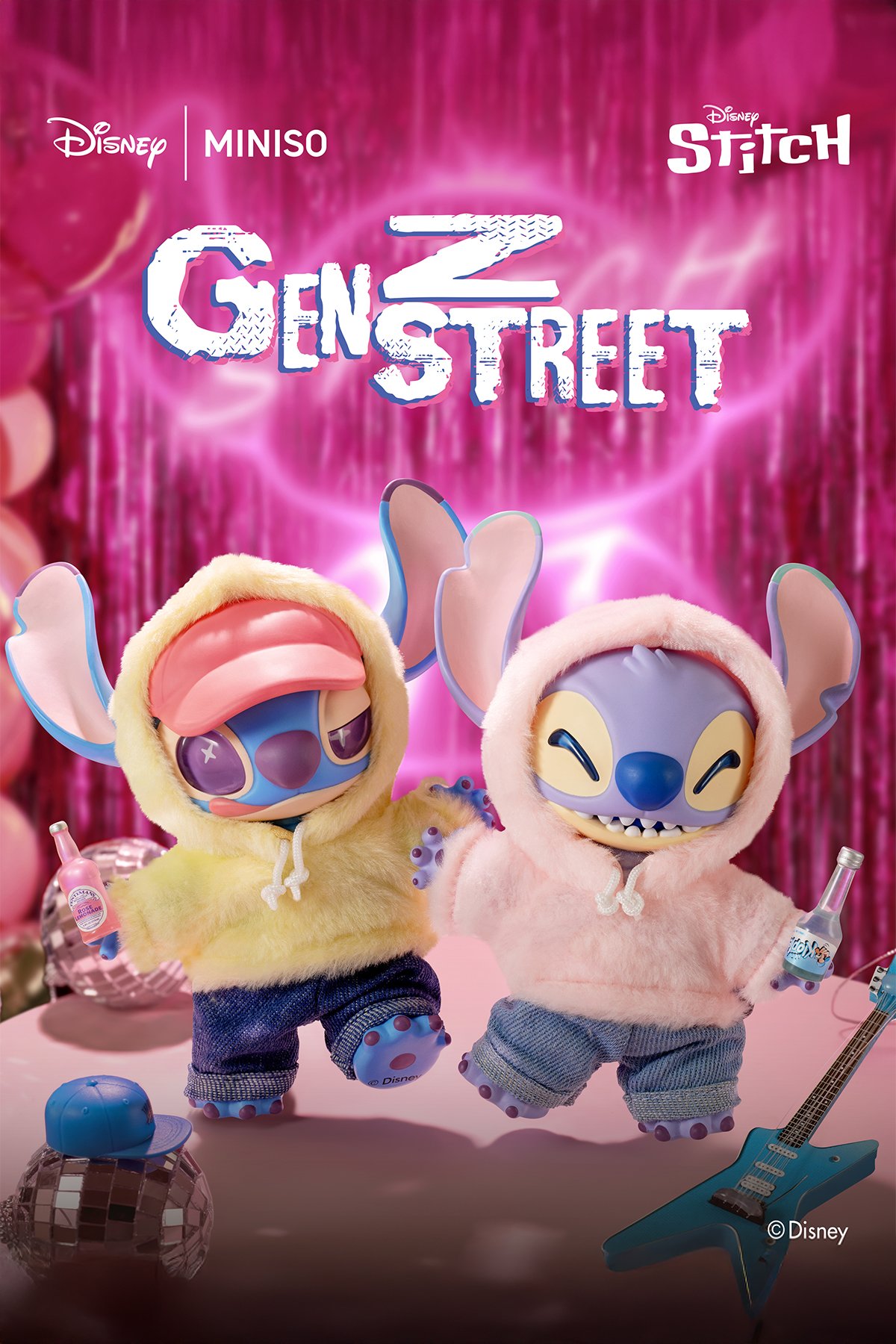 Disney Stitch Lisanslı GenZ Sokak Serisi Sürpriz Çanta Süsü -Anahtarlık - Blind Box