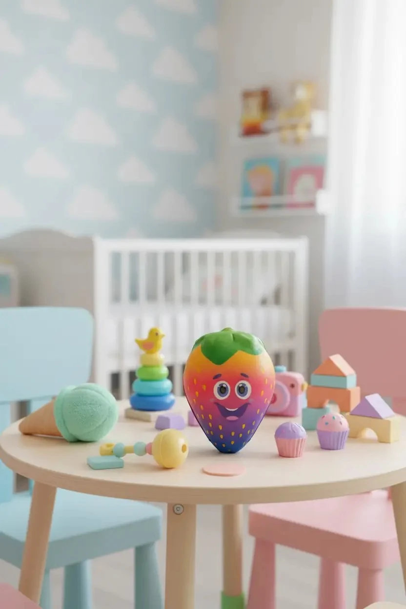 Tusi Squishy Çilek Oyuncak – Yumuşak Sıkılabilir Stres Köpük Oyuncak