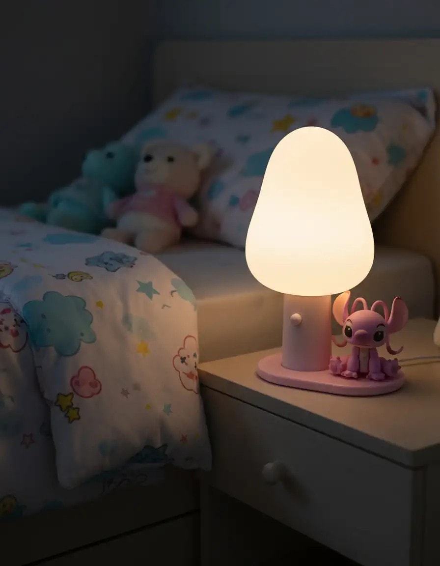 Disney Lilo&Stitch Lisanslı LED Işıklı Gece Lambası - Angel