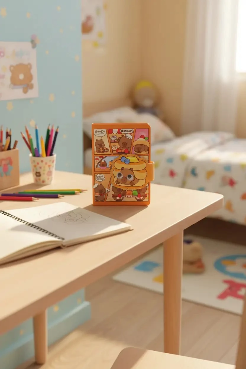 Mini Family Serisi B6 Ayraçlı Figürlü Mıknatıslı Not Defteri