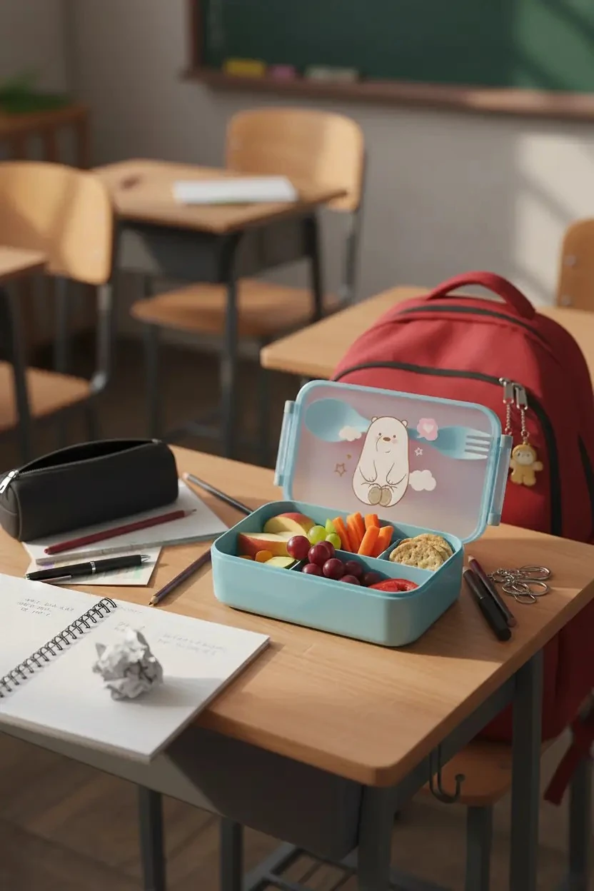 We Bare Bears Lisanslı Çatal Kaşıklı Yemek Kabı (470Ml) - Kutup Ayısı