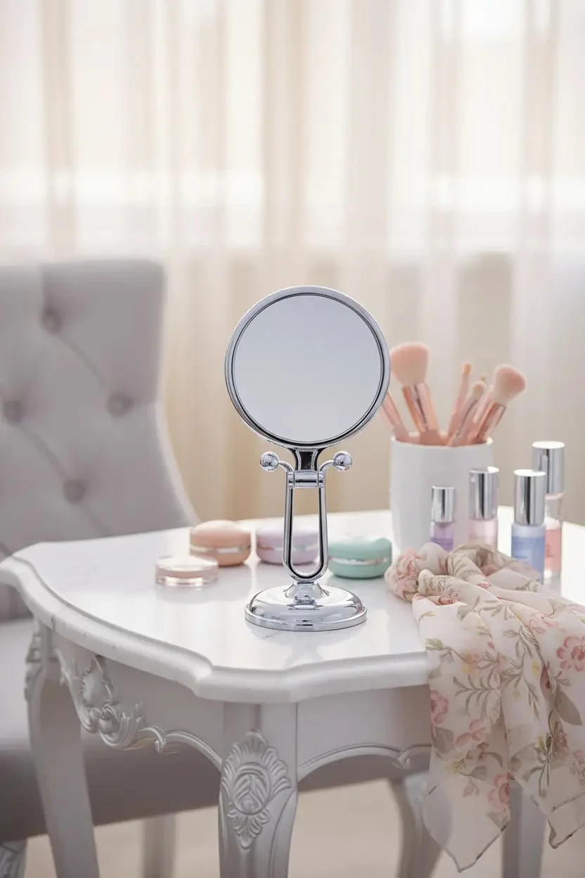 Miniso Lisanslı Çift Taraflı Makyaj Aynası – Detaylı Görünüm – Masa Üstü Bakım Aynası