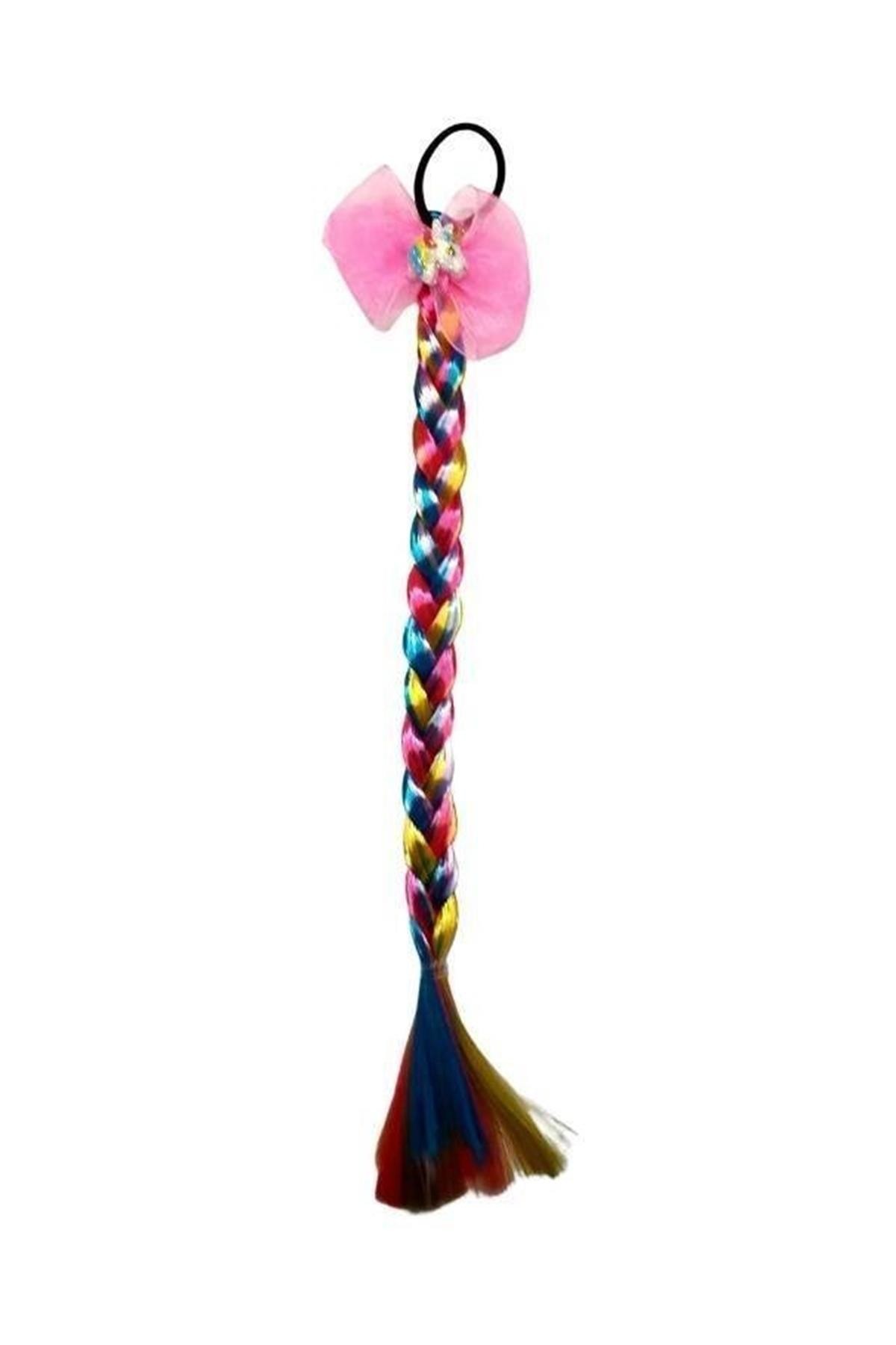 Unicorn Figürlü Örgülü Takma Saç