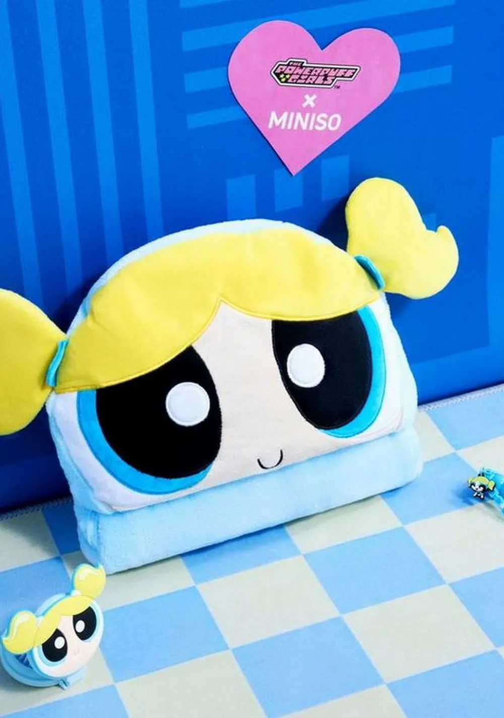 Powerpuff Girls Lisanslı Kalın Kapüşonlu Battaniye (Bubbles)