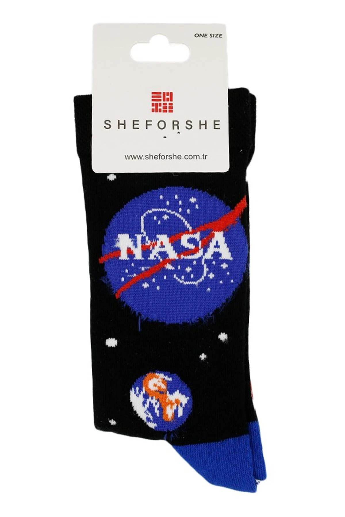 Nasa Gezegen Uzay Desenli Renkli Çorap