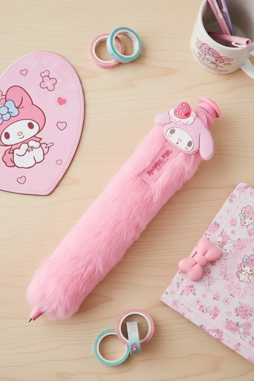 Sanrio Lisanslı Peluş Tükenmez Kalem - My Melody İle Yumuşak Yazı Deneyimi - 27 cm