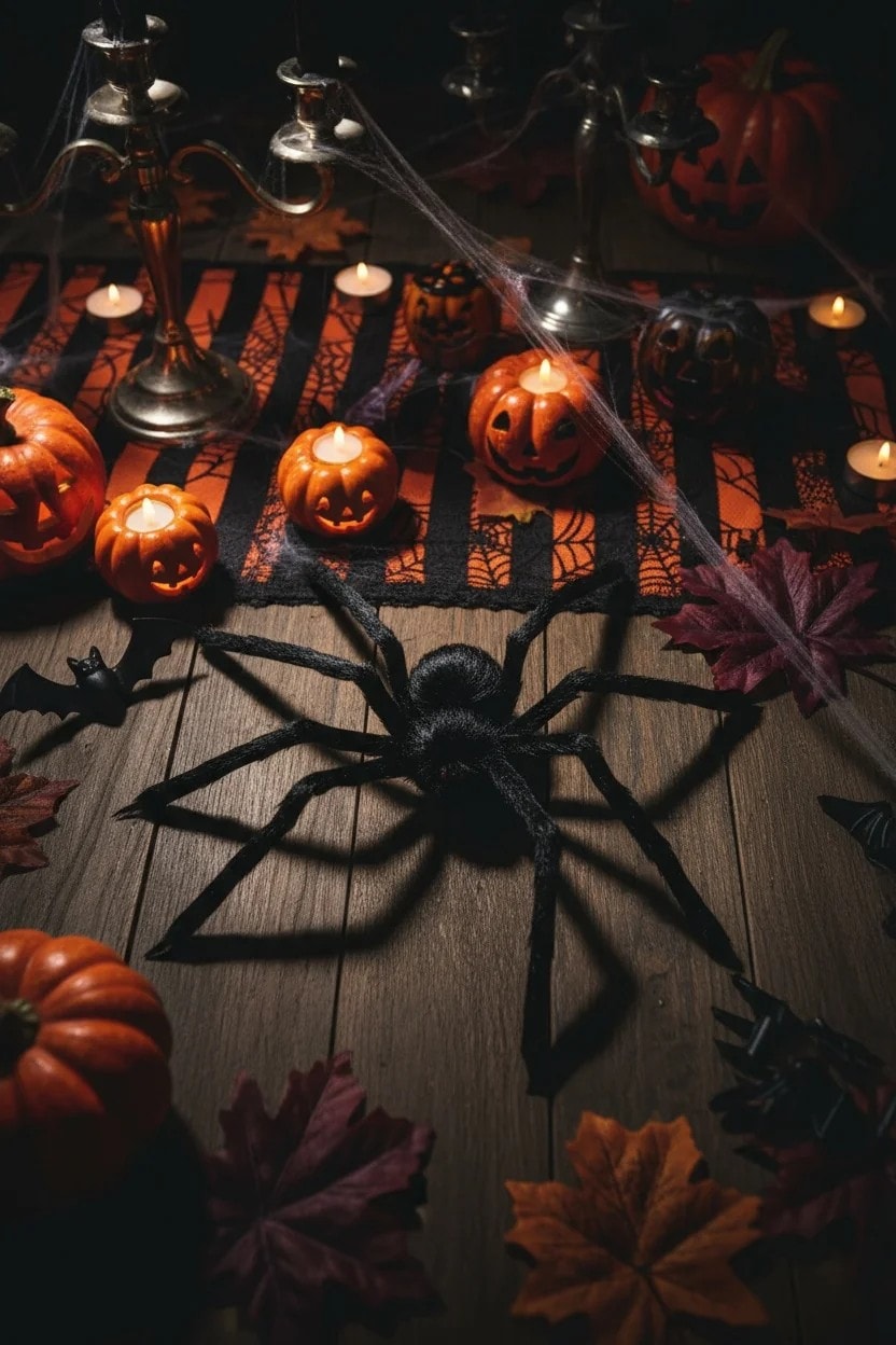 Halloween Siyah Tüylü Örümcek Büyük