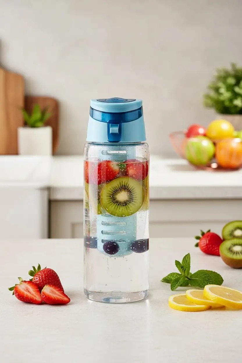 Filtreli Su Matarası 700 Ml - Mavi