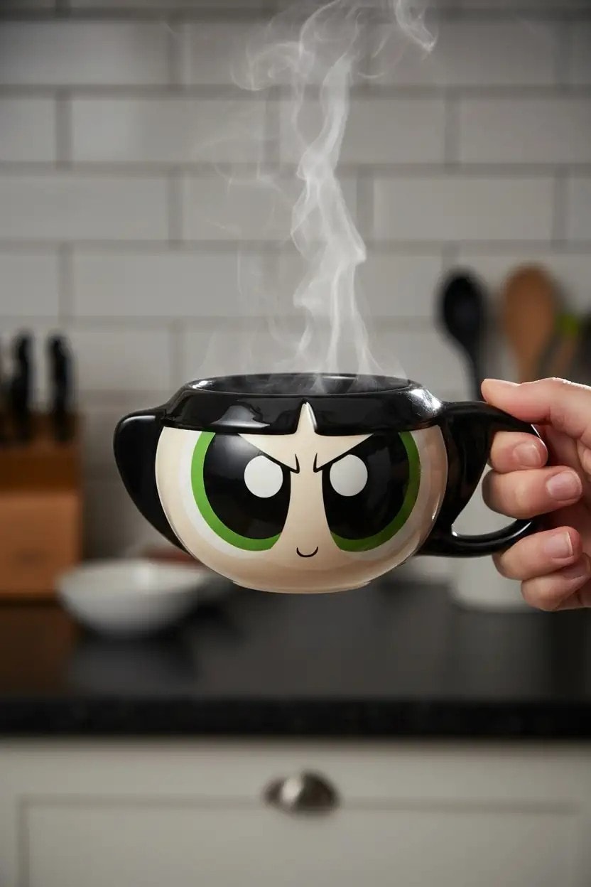 Powerpuff Girls Lisanslı Seramik Kupa 350mL (Buttercup)