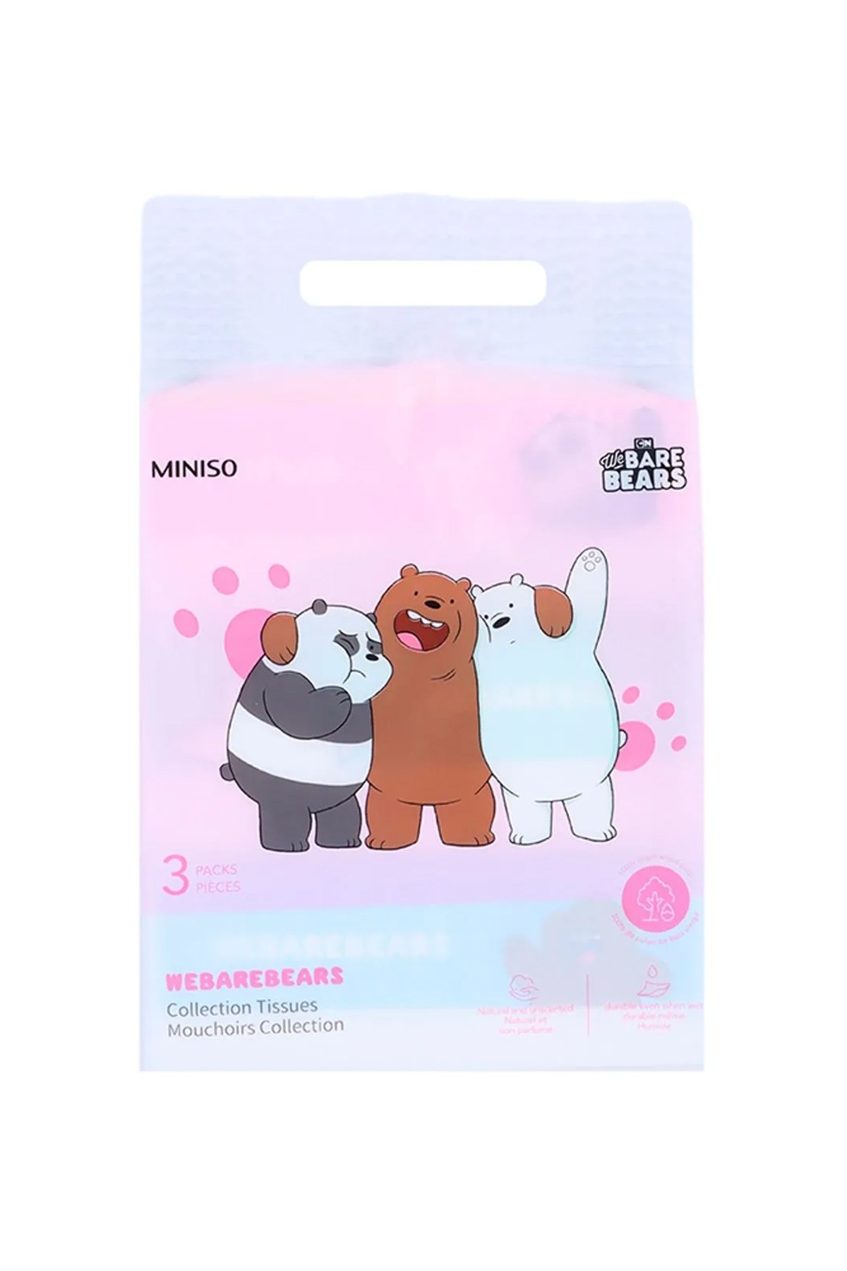 We Bare Bears Lisanslı Kağıt Mendil (3'lü Paket)