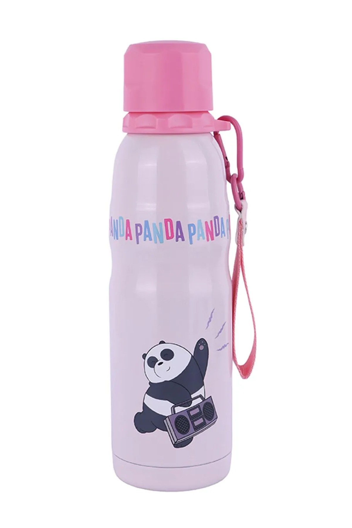 We Bare Bears Lisanslı Tutma İpli  Termos (600ml) - Panda