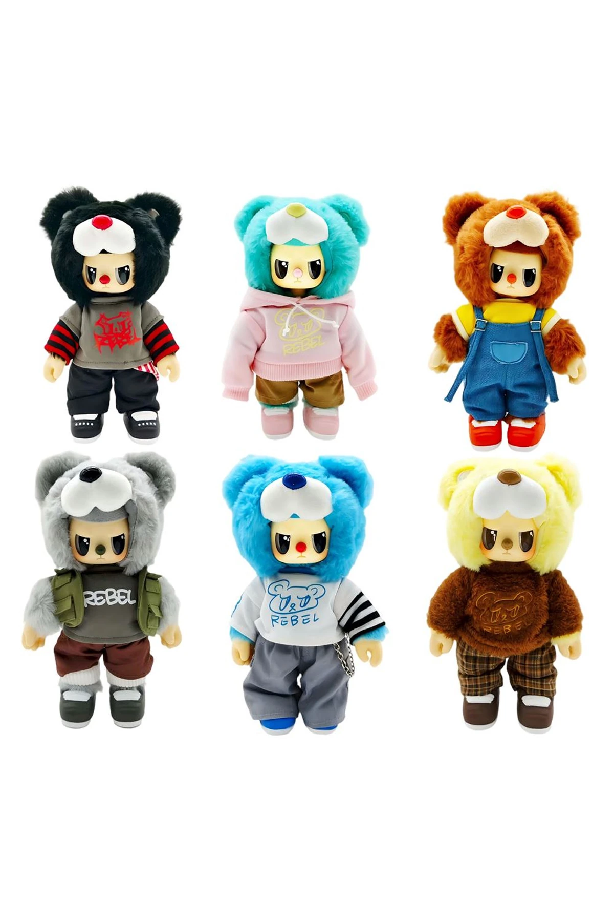 Rebel Bear Pozlanabilir Figür Cadde Serisi Sürpriz Figür - Blind Box