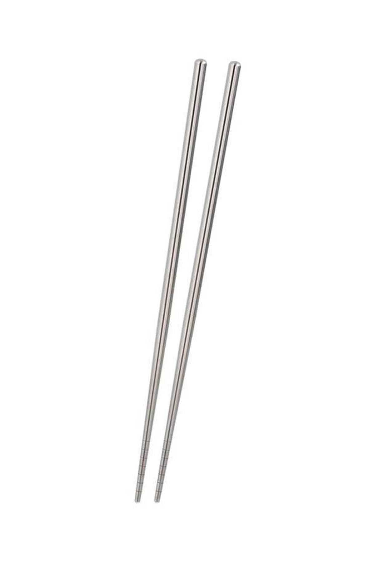 Paslanmaz Çelik Chopstick 3 Çift 23 Cm