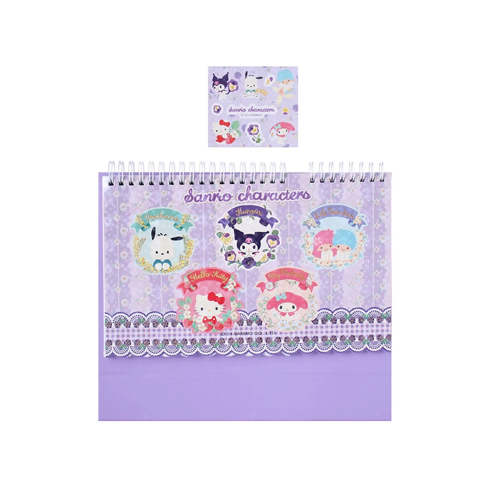 Sanrio Lisanslı Telli Not Defteri Mor- 80 Yaprak
