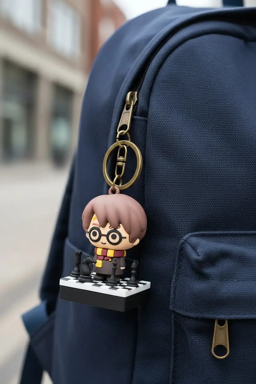 Harry Potter Lisanslı Dama Tahtası Damgalı Anahtarlık