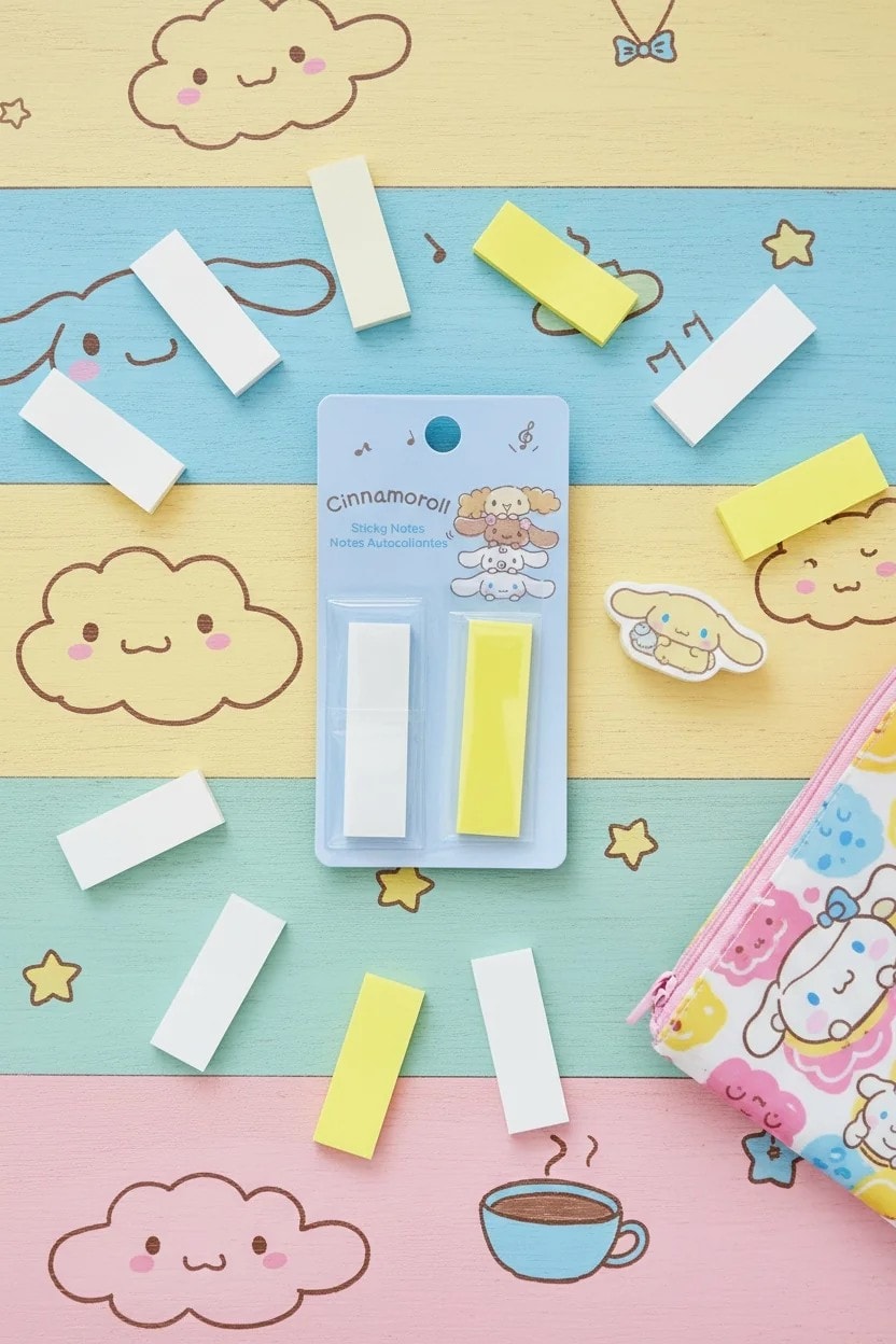 Sanrio Lisanslı Stacking Fun Serisi Kılıflı Yapışkan Mini Notlar (Cinnamoroll)
