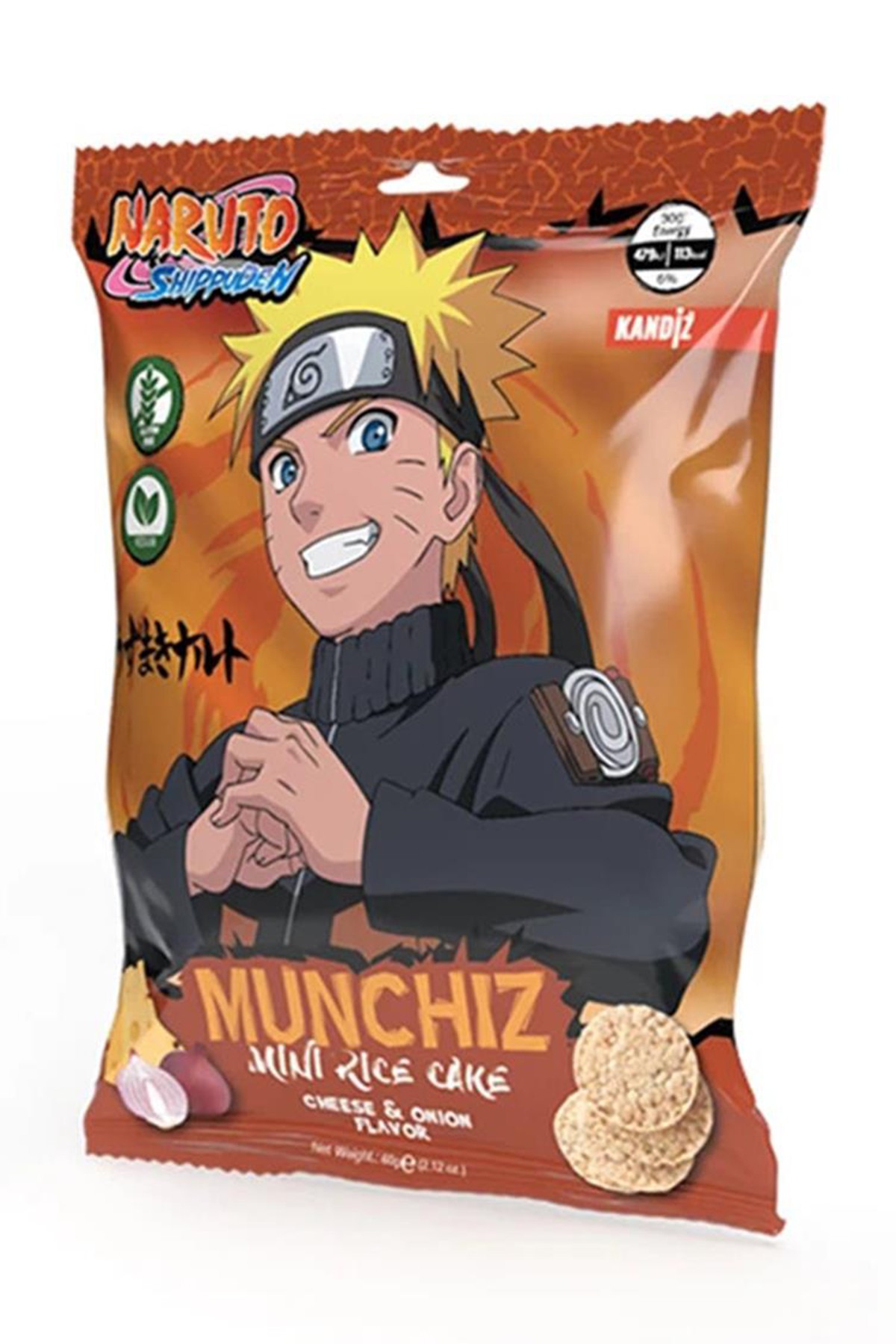 Munchiz Mini Pirinç Cipsi Peynir & Soğan 60g - Naruto Temalı