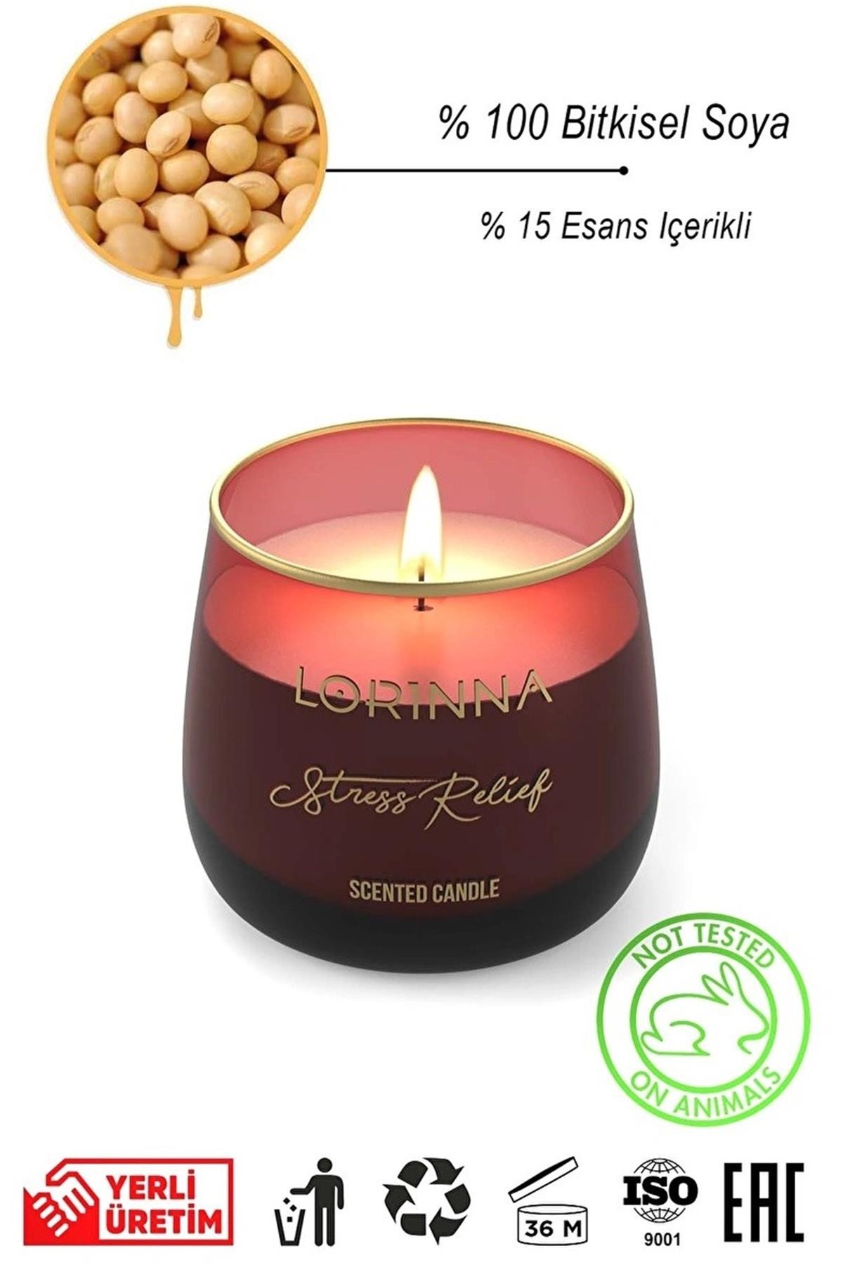 Lorinna Paris Stress Giderici Kokulu Mum 160 Gr.(Stress Relief)